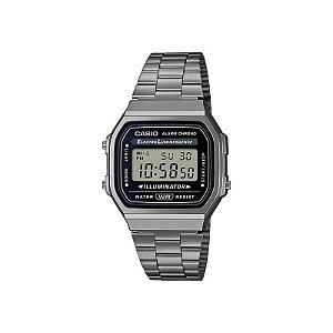 Relógio Casio Vintage A168WGG-1ADF Digital Unissex - Cinza/Preto