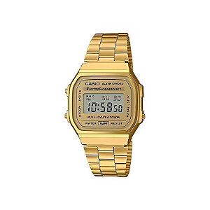 Relógio Casio Vintage A168WG-9WDF Digital Unissex Dourado