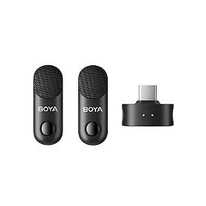 Microfone Sem Fio Boya MAGIC-06 USB-C Preto (2TX+1RX) (Sem Estojo de Carga)