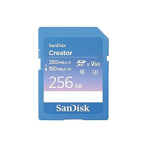 Cartão de Memória Micro SD Sandisk Creator 256GB 280MBS - SDSDXEP-256G-Gncis