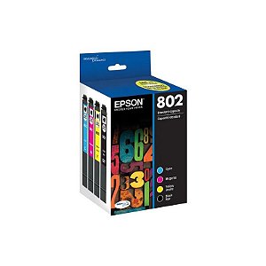Cartucho Impressora Epson T802 Multipack Preto/Colorido (T802120-BCS)