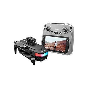 Drone Miniatura D19 GPS Controle Remoto com Tela - Preto