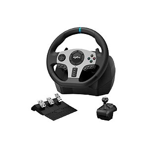 Kit Simulador PXN V9 para PC / PS3 / PS4 / Xbox One / Xbox Series / Switch - Preto (Volante + Pedal + Câmbio)
