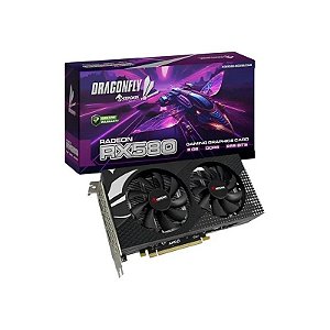 Placa de Vídeo Keepdata Dragonfly 8GB AMD Radeon RX580, GDDR5, KDRX580-8GD5B, 256BITS, 1244MHZ, 1XHDMI, 1XDISPLAYPORT, 1XDVI, Preto
