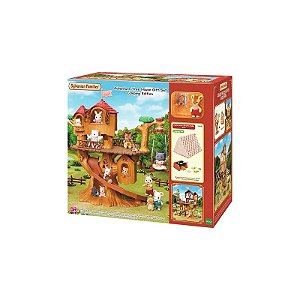 Kit de Jogo Epoch Sylvanian Families Caixa da Árvore da Aventura Conjunto Presente Edição Acampamento 5668