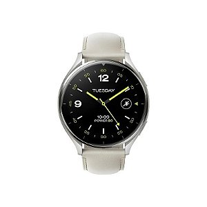 Relógio Inteligente Xiaomi Watch 2 Caixa Cinza Titânio com Pulseira de Couro Branca 59504-BHR9306GL