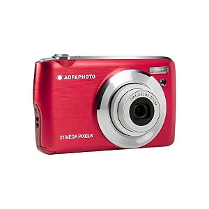 Câmera Digital Agfaphoto DC8200 Zoom 8X + Cartão de Memória SD 16 GB - Vermelha