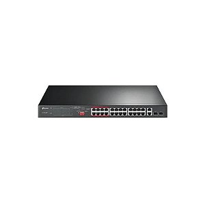 Hub Switch TP-Link TL-SL1226P 24 Portas Gigabit Poe+2SFP 1000MBPS - Cinza