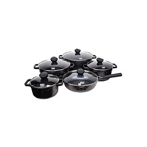 Jogo de Panela Jio 10 Peças Antiaderente Preto