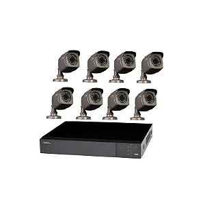 Kit de Segurança DVR 8 Canais + 8 Câmeras Q-See QD6508B-N Bullet CCD 35IR