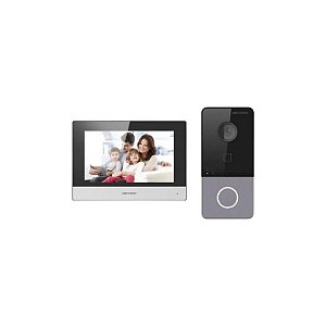 Kit de Interfone IP Wi-fi com Vídeo Hikvision DS-KIS603-P(C)