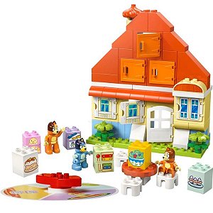 Kit de Peças Lego Duplo Casa da Família Bluey com Jogo da Memória - 10459 - (83 peças)