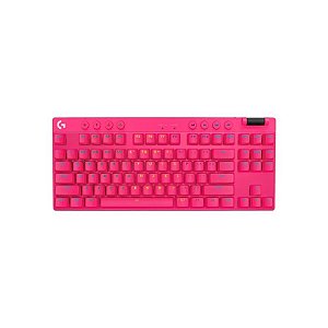 Teclado Tátil Logitech Pro X TKL 920-012154 USB - Rosa com Estojo