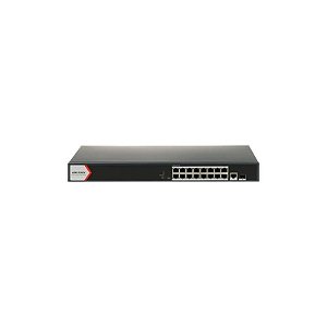 Hub Switch 16 Portas Giga Poe RJ45 SFP DS-3E1518P-Ei/M Hikvision