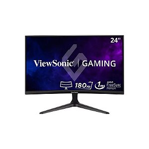 Monitor LED Curvo Viewsonic VX2418C de 60,96 cm e 180 Hz - Preto