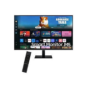 Smart Monitor Samsung M5 S32DM500EN de 32" Full HD 16:9 4 MS GTG com Wi-Fi/HDMI
