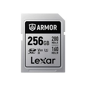 Cartão de Memória SD Lexar Armor Silver Pro 280-120MB/s C10 U3 V60 Uhs-II 256 GB (LSDAMSP256G-RNNNG)