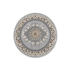 Tapete Turco Redondo Turquesa 200 X 200 CM Cinza