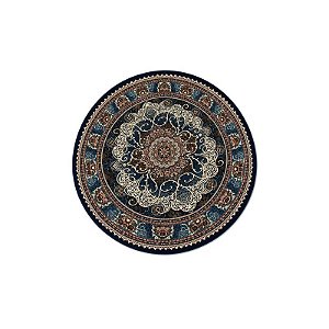 Tapete Turco Redondo Tipo Persa Turquesa 200 X 200 CM Azul