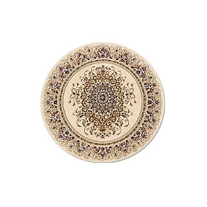 Tapete Turco Redondo Turquesa 200 X 200 CM Bege