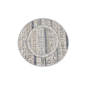 Tapete Redondo Turco de Seda Borego 200 X 200 CM Azul