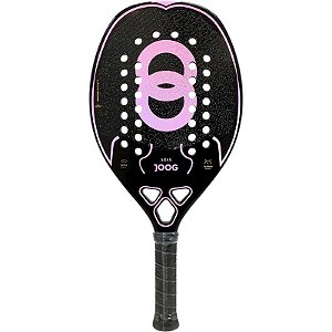 Raquete de Beach Tennis Joog Ares 3K Pro Full Carbon EVA Pro Preto/Rosa