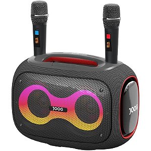 Caixa de Som Joog Pair 1000 com 2 microfones sem fio 130W IPX6 Bluetooth/TWS + Tripé HS-