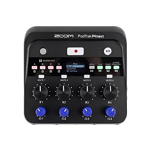 Gravador e Misturador de Podcast Zoom P4NEXT Podtrak - Preto