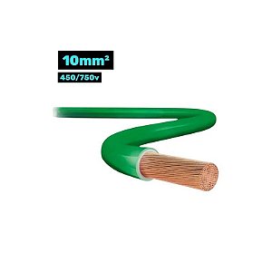 Cabo Flexsil 450/750V 1*10MM 100M Verde