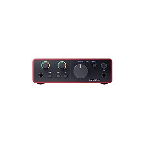Interface de Áudio Focusrite Scarlett Solo 4ª Geração Vermelho