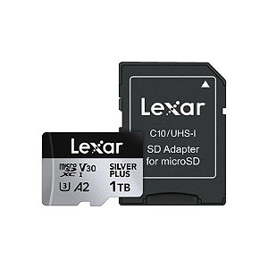 Cartão de Memória Micro SD Lexar Professional Silver Plus 205-150 MB/s C10 1 TB (LMSSIPL001T-Bnang)