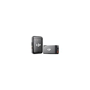 Microfone Dji Mic 2 Sem Fio / 1TX + 1RX / FCC / Lightning / USB-C - Preto