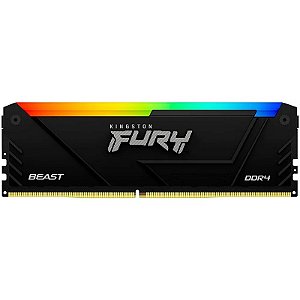 Memória Kingston Fury Beast RGB 16GB 3200MHz DDR4 KF432C16BB12A/16