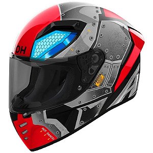 Capacete para Moto Airoh Connor Bot Gloss - Tamanho XL (61-62) - Vermelho