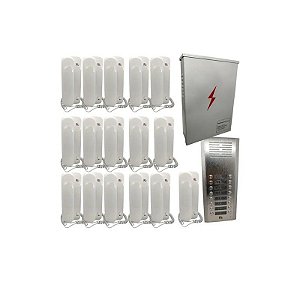 Kit Interfone Porteiro Coletivo TDM 200 16 Pontos Inter