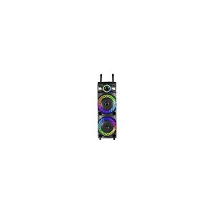 Caixa de Som Ailiang UF-A1213K 12" Bluetooth / LED / Aux / USB / FM / TF - Preto