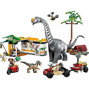 Conjunto de Montar Lego Jurassic Raptor & Titanossauro em Missão de Rastreio - 76973 (582 Peças)