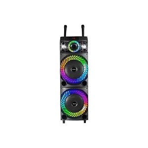 Caixa de Som Ailiang UF-A1213K 12"X2 com Microfone e Bluetooth