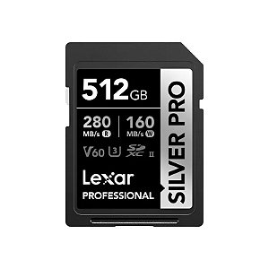 Cartão de Memória SD Laxer Profissional Silver Pro 280-160MB/s C10 512 GB (LSDSIPR512G-BNNNG)