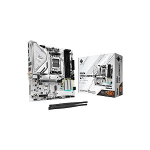 Placa Mãe Asrock B850M Steel Legend Wifi DDR5 Soquete AM5 Chipset AMD B850 Micro ATX