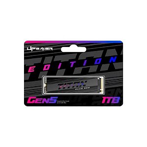SSD Gamer Titan Edition, GEN5, 1TB, M.2 Nvme, Leitura Até 14.000MB/s, Gravação Até 10.000MB/s, UPTITAN14K-G51TB