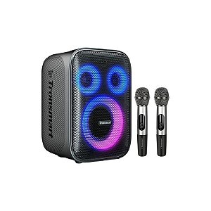 Caixa de Som Tronsmart Halo 200 - USB/Aux - 120W - À Prova D'Água - com 2 Microfones - Preto