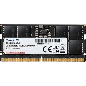 Memória para Notebook Adata 16GB 5600MHz DDR5 AD5S560016G-S