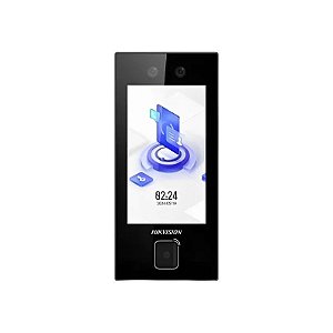 Terminal de Acesso Facial Hikvision DS-K1T344MBWX-QRE1 Toque 4,5" 2MP - Preto