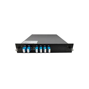 Multiplexador/Demultiplexador 100G DWDM 4CH Fibra Dupla C41-C44 LC-UPC LGX P.Mon