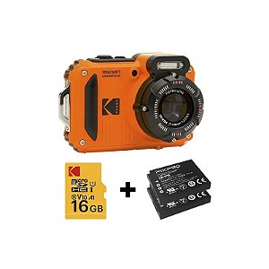 Câmera Kodak Pixpro WPZ2 com 2 Baterias + Microsd - Laranja