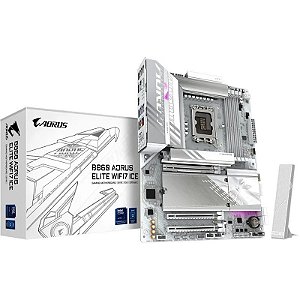 Placa-Mãe Gigabyte B860 Aorus Elite WiFi 7 ICE LGA1851/4xDDR5/M.2/HDMI/DP/USB-C
