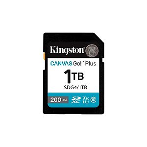 Cartão de Memória Kingston SDG4/1TB Canvas Go! Plus - 1TB - SD - 200MB/s