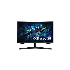 Monitor Samsung Gaming Odyssey G5 G55C LS27CG552ENXZA Curvo 27" 2K QHD (2560 X 1440), 1MS, 165HZ 1XHDMI 2.2, 1XDISPLAYPORT 1.2, 1XCONECTOR de Áudio, 1X USB-A, AMD Freesync, Preto