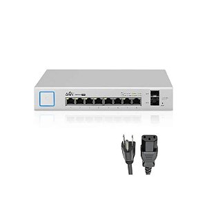 Switch Unifi US-8-150W 8 Portas Poe RJ45 + 2 Portas SFP